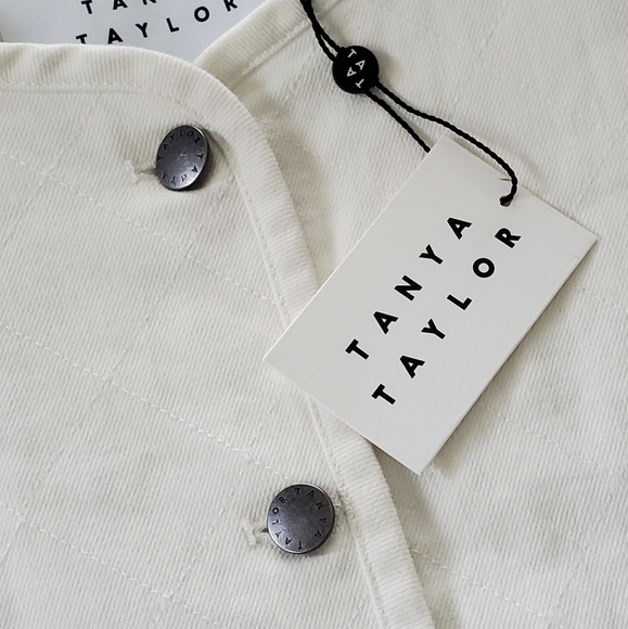 Tanya Taylor "Samantha" Puff Sleeve Cropped Jacket, Lined, Cream, Sm, NWT - Picture 7 of 16